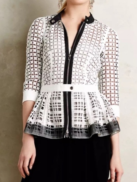 Anthropologie Jackets & Blazers - Anthropologie Beguile by Byron Lars Lace Peplum Jacket Size 6